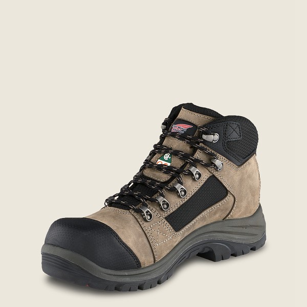 Botas Red Wing Hiking Hombre Marrom/Negros - Trades - 5-Inch Waterproof Csa Safety Toe - 192-FSEWTH